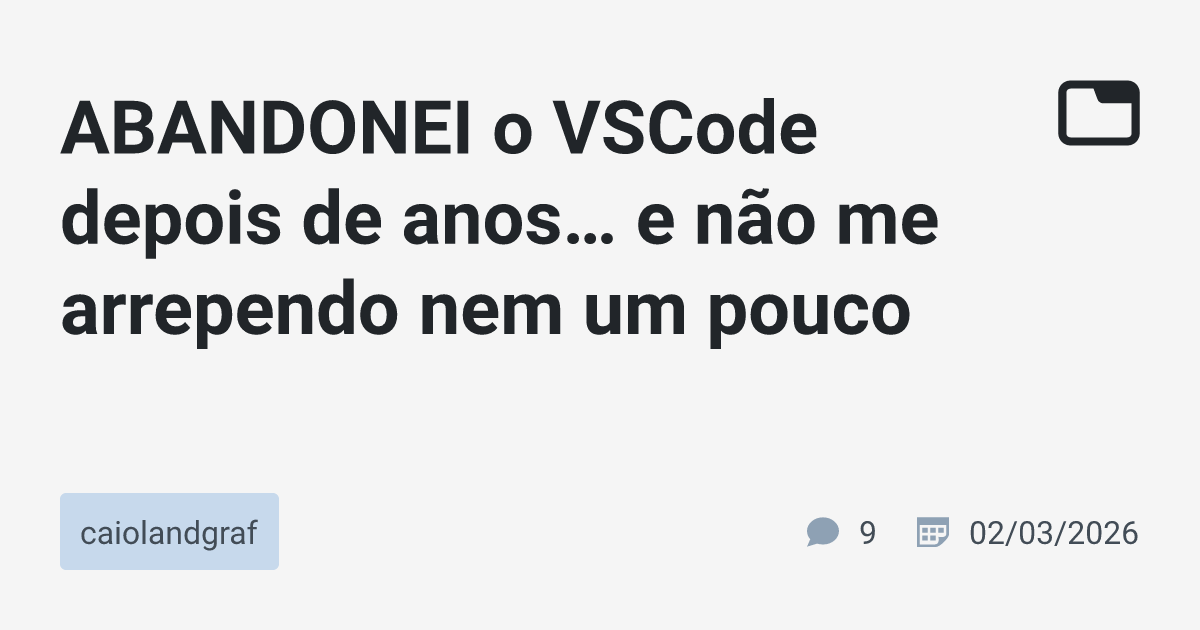 Por que deixei o VSCode e encontrei no Zed a simplicidade que precisava