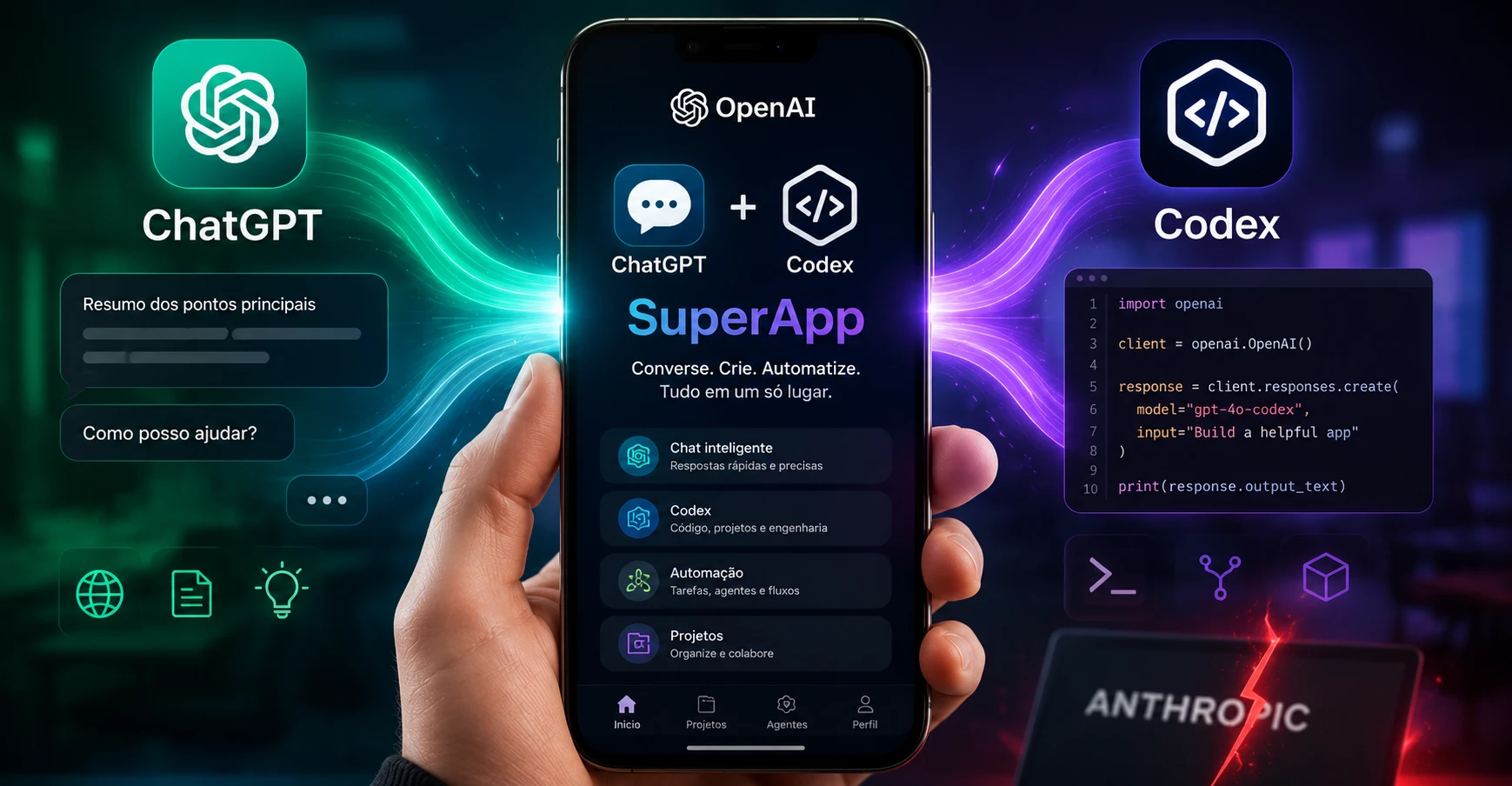 OpenAI quer unir ChatGPT e Codex em um superapp que pode mudar o futuro da IA