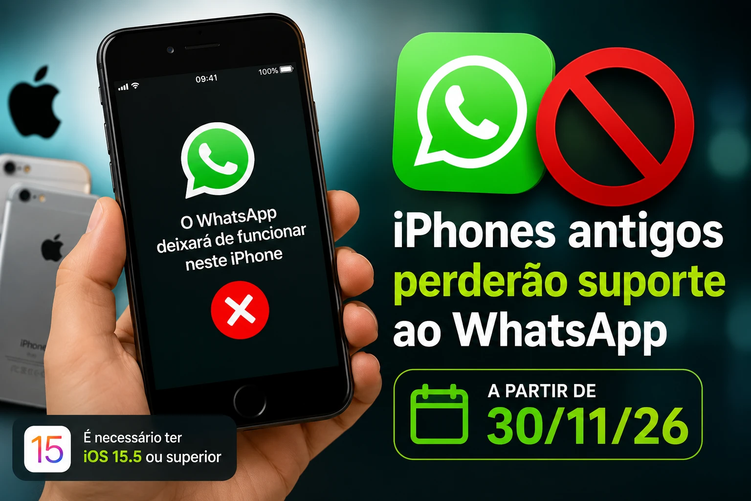 WhatsApp vai parar de funcionar nestes iPhones antigos em breve