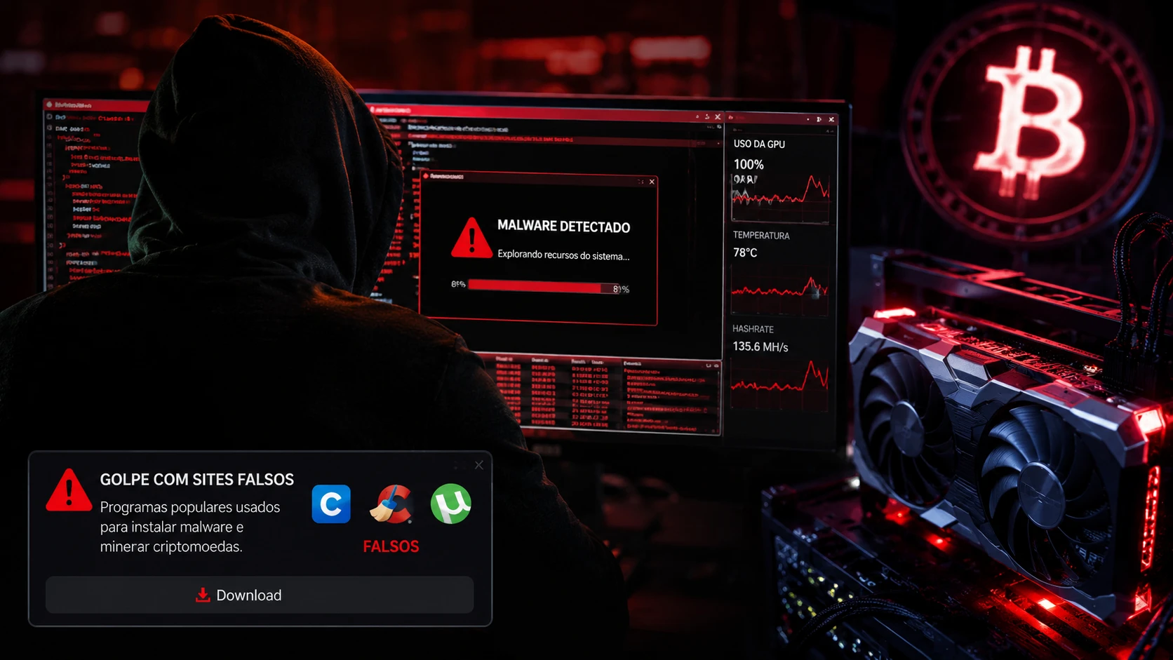 Criminosos alteram programas de PC para sequestrar GPUs sem que usuários percebam