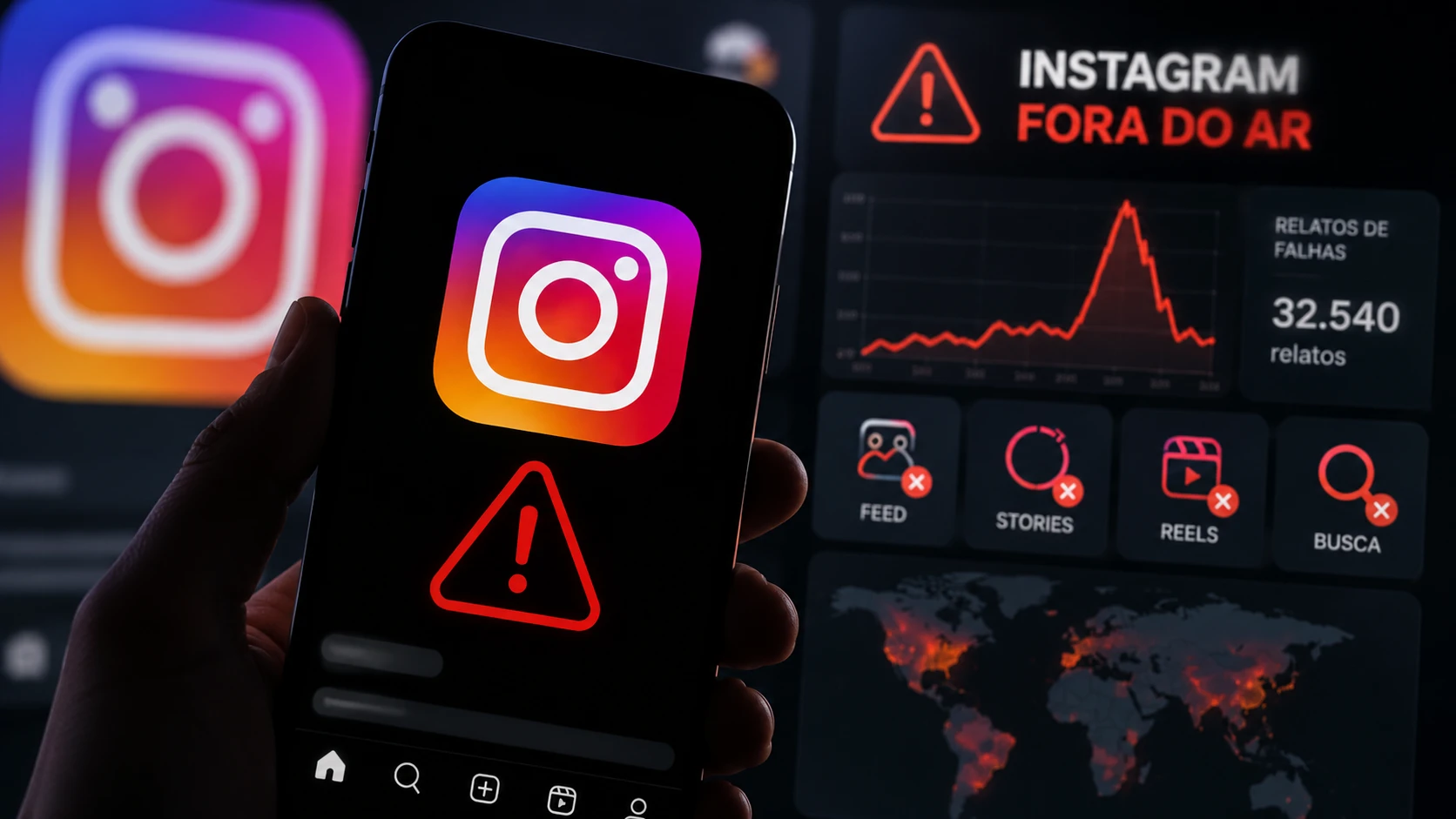 Instagram fica fora do ar nesta terça e usuários relatam pane no aplicativo
